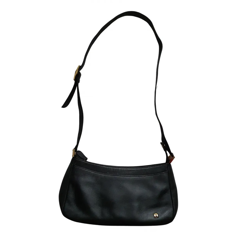 Vintage 90’s Aigner Black genuine Leather Crossbody / shoulder bag / Purse